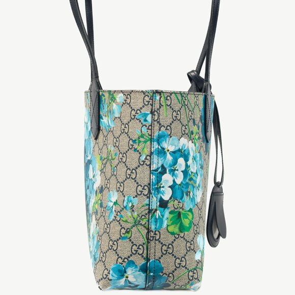 Gucci GG Blooms Supreme Blue Reversible Tote - Picture 3 of 11